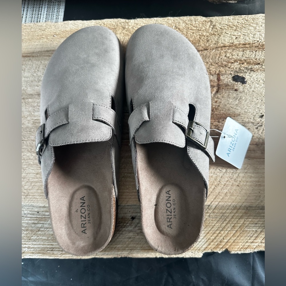 Arizona jean co tan clog mule flats